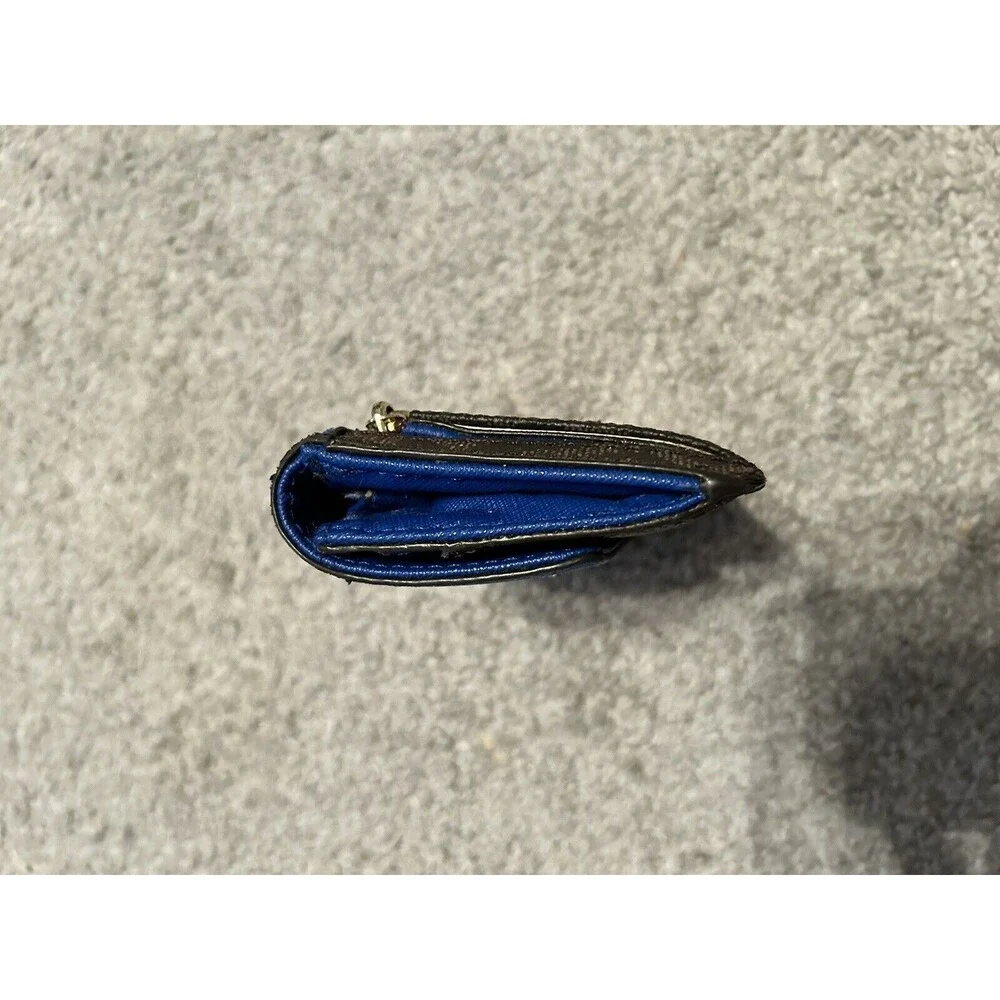 michael kors keychain wallet Blue‎ And Brown Logo Design Leather